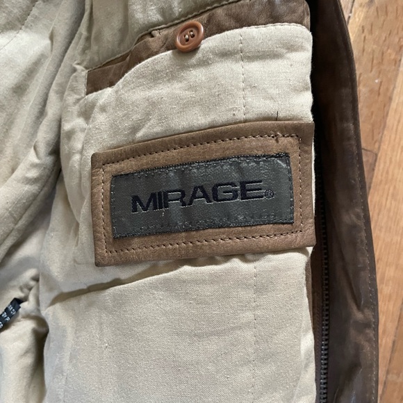 Men’s large vintage mirage lined leather jacket. - Picture 3 of 6